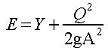 Specific energy equation