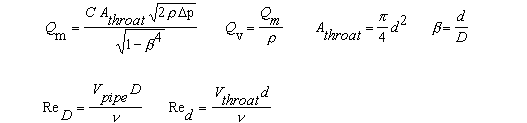 Venturi Equations