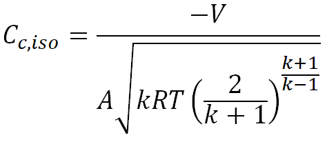 Choked isothermal constant equation