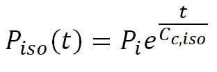 Choked isothermal pressure vs time equation