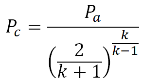 Critical pressure equation