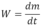 Derivative mass time equation