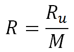 Gas constant equation