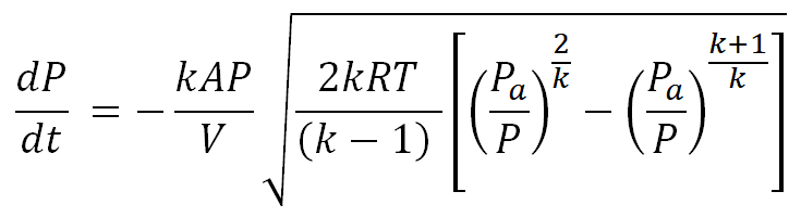 Subsonic isentropic dP dt final equation