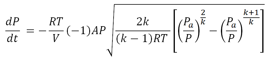 Subsonic isothermal after VdPdt subsitution equation