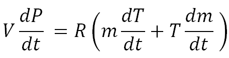Volume times dP dt equation