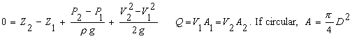 Bernoulli and Continuity Equations