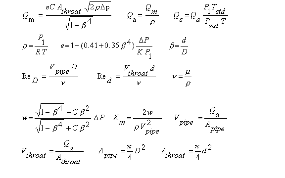 Gas Rate Calculation Chart