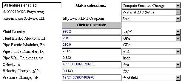 Impulse calculation